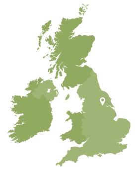 Location marker on map of UK