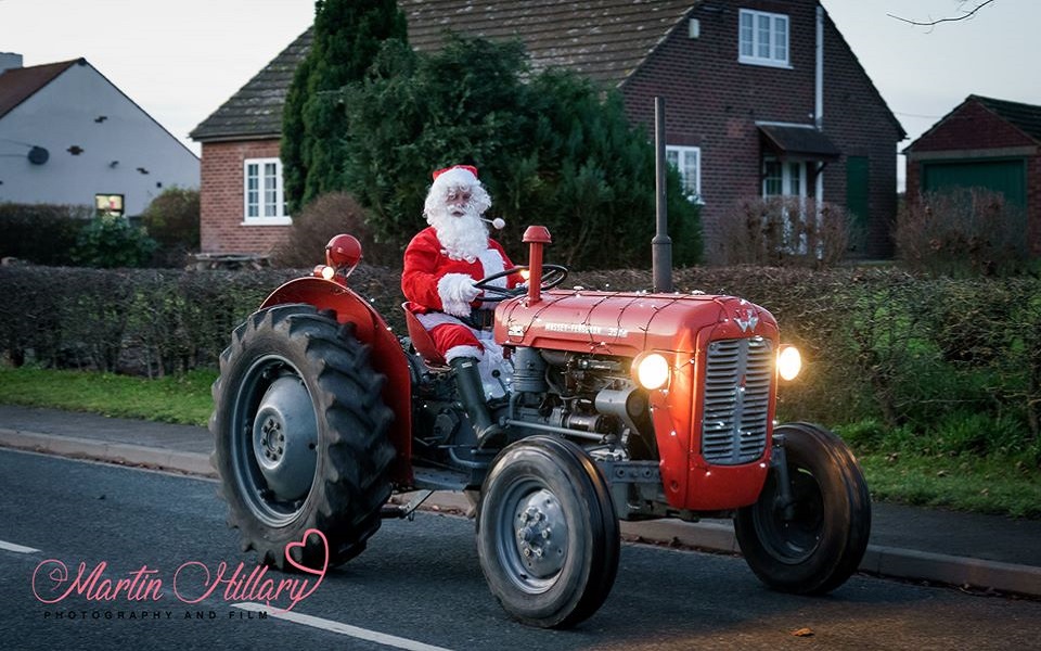 Santa on his tractor