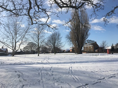 Gateforth Green in the snow